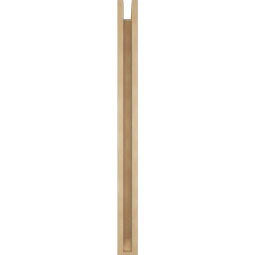 Ekena Millwork - BKTUR0352X32X44OLY06RCPR - Timberthane Faux Wood Olympic Style Bracket w/ Offset Brace, Slat Ends, 3 1/2"W x 32"D x 44"H, Primed Tan