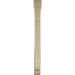 Ekena Millwork - BKTUR0352X34X38OLY06RCPR - Timberthane Faux Wood Olympic Style Bracket w/ Offset Brace, Slat Ends, 3 1/2"W x 34"D x 38"H, Primed Tan