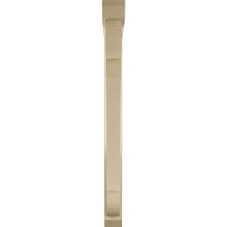 Ekena Millwork - BKTUR0352X34X40OLY06RCPR - Timberthane Faux Wood Olympic Style Bracket w/ Offset Brace, Slat Ends, 3 1/2"W x 34"D x 40"H, Primed Tan