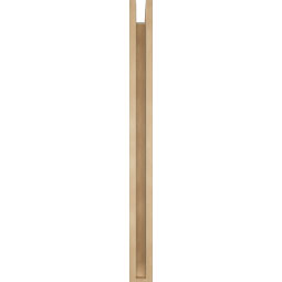 Ekena Millwork - BKTUR0352X34X42OLY06RCPR - Timberthane Faux Wood Olympic Style Bracket w/ Offset Brace, Slat Ends, 3 1/2"W x 34"D x 42"H, Primed Tan