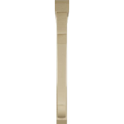 Ekena Millwork - BKTUR0352X36X36OLY06RCPR - Timberthane Faux Wood Olympic Style Bracket w/ Offset Brace, Slat Ends, 3 1/2"W x 36"D x 36"H, Primed Tan