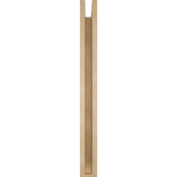 Ekena Millwork - BKTUR0352X36X36OLY06RCPR - Timberthane Faux Wood Olympic Style Bracket w/ Offset Brace, Slat Ends, 3 1/2"W x 36"D x 36"H, Primed Tan