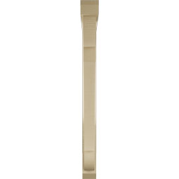 Ekena Millwork - BKTUR0352X36X40OLY06RCPR - Timberthane Faux Wood Olympic Style Bracket w/ Offset Brace, Slat Ends, 3 1/2"W x 36"D x 40"H, Primed Tan