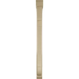 Ekena Millwork - BKTUR0352X36X44OLY06RCPR - Timberthane Faux Wood Olympic Style Bracket w/ Offset Brace, Slat Ends, 3 1/2"W x 36"D x 44"H, Primed Tan