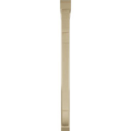 Ekena Millwork - BKTUR0352X36X48OLY06RCPR - Timberthane Faux Wood Olympic Style Bracket w/ Offset Brace, Slat Ends, 3 1/2"W x 36"D x 48"H, Primed Tan