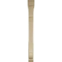 Ekena Millwork - BKTUR0352X38X38OLY06RCPR - Timberthane Faux Wood Olympic Style Bracket w/ Offset Brace, Slat Ends, 3 1/2"W x 38"D x 38"H, Primed Tan