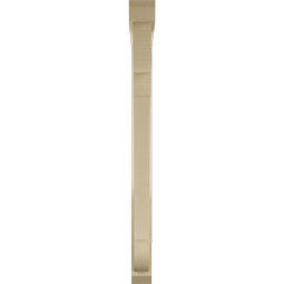 Ekena Millwork - BKTUR0352X38X44OLY06RCPR - Timberthane Faux Wood Olympic Style Bracket w/ Offset Brace, Slat Ends, 3 1/2"W x 38"D x 44"H, Primed Tan