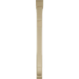 Ekena Millwork - BKTUR0352X40X44OLY06RCPR - Timberthane Faux Wood Olympic Style Bracket w/ Offset Brace, Slat Ends, 3 1/2"W x 40"D x 44"H, Primed Tan