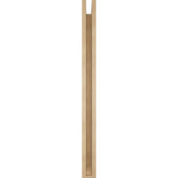 Ekena Millwork - BKTUR0352X40X44OLY06RCPR - Timberthane Faux Wood Olympic Style Bracket w/ Offset Brace, Slat Ends, 3 1/2"W x 40"D x 44"H, Primed Tan