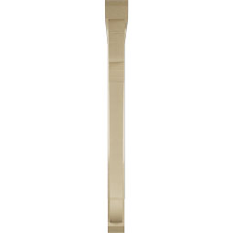 Ekena Millwork - BKTUR0352X42X42OLY06RCPR - Timberthane Faux Wood Olympic Style Bracket w/ Offset Brace, Slat Ends, 3 1/2"W x 42"D x 42"H, Primed Tan