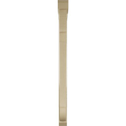Ekena Millwork - BKTUR0352X42X48OLY06RCPR - Timberthane Faux Wood Olympic Style Bracket w/ Offset Brace, Slat Ends, 3 1/2"W x 42"D x 48"H, Primed Tan