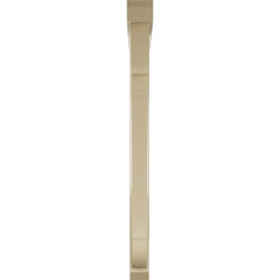 Ekena Millwork - BKTUR0352X44X44OLY06RCPR - Timberthane Faux Wood Olympic Style Bracket w/ Offset Brace, Slat Ends, 3 1/2"W x 44"D x 44"H, Primed Tan