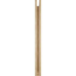 Ekena Millwork - BKTUR0352X44X44OLY06RCPR - Timberthane Faux Wood Olympic Style Bracket w/ Offset Brace, Slat Ends, 3 1/2"W x 44"D x 44"H, Primed Tan