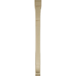 Ekena Millwork - BKTUR0352X46X46OLY06RCPR - Timberthane Faux Wood Olympic Style Bracket w/ Offset Brace, Slat Ends, 3 1/2"W x 46"D x 46"H, Primed Tan