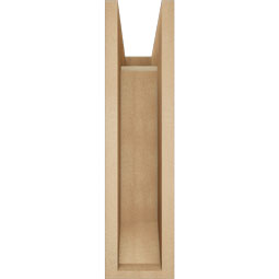 Ekena Millwork - BKTUR0554X14X22OLY06RCPR - Timberthane Faux Wood Olympic Style Bracket w/ Offset Brace, Slat Ends, 5 1/2"W x 14"D x 22"H, Primed Tan