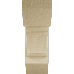 Ekena Millwork - BKTUR0554X16X16OLY06RCPR - Timberthane Faux Wood Olympic Style Bracket w/ Offset Brace, Slat Ends, 5 1/2"W x 16"D x 16"H, Primed Tan
