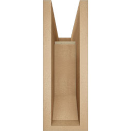 Ekena Millwork - BKTUR0554X16X16OLY06RCPR - Timberthane Faux Wood Olympic Style Bracket w/ Offset Brace, Slat Ends, 5 1/2"W x 16"D x 16"H, Primed Tan