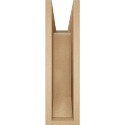 Ekena Millwork - BKTUR0554X16X20OLY06RCPR - Timberthane Faux Wood Olympic Style Bracket w/ Offset Brace, Slat Ends, 5 1/2"W x 16"D x 20"H, Primed Tan