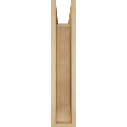 Ekena Millwork - BKTUR0554X16X28OLY06RCPR - Timberthane Faux Wood Olympic Style Bracket w/ Offset Brace, Slat Ends, 5 1/2"W x 16"D x 28"H, Primed Tan