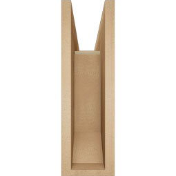Ekena Millwork - BKTUR0554X18X18OLY06RCPR - Timberthane Faux Wood Olympic Style Bracket w/ Offset Brace, Slat Ends, 5 1/2"W x 18"D x 18"H, Primed Tan