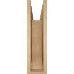 Ekena Millwork - BKTUR0554X20X20OLY06RCPR - Timberthane Faux Wood Olympic Style Bracket w/ Offset Brace, Slat Ends, 5 1/2"W x 20"D x 20"H, Primed Tan