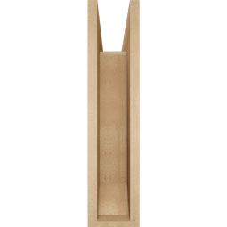 Ekena Millwork - BKTUR0554X20X24OLY06RCPR - Timberthane Faux Wood Olympic Style Bracket w/ Offset Brace, Slat Ends, 5 1/2"W x 20"D x 24"H, Primed Tan
