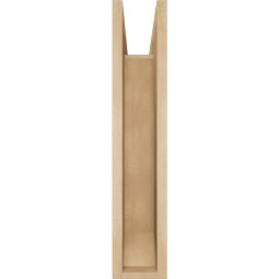 Ekena Millwork - BKTUR0554X20X28OLY06RCPR - Timberthane Faux Wood Olympic Style Bracket w/ Offset Brace, Slat Ends, 5 1/2"W x 20"D x 28"H, Primed Tan