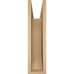 Ekena Millwork - BKTUR0554X22X22OLY06RCPR - Timberthane Faux Wood Olympic Style Bracket w/ Offset Brace, Slat Ends, 5 1/2"W x 22"D x 22"H, Primed Tan