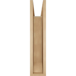 Ekena Millwork - BKTUR0554X22X26OLY06RCPR - Timberthane Faux Wood Olympic Style Bracket w/ Offset Brace, Slat Ends, 5 1/2"W x 22"D x 26"H, Primed Tan
