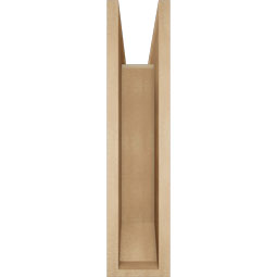 Ekena Millwork - BKTUR0554X24X24OLY06RCPR - Timberthane Faux Wood Olympic Style Bracket w/ Offset Brace, Slat Ends, 5 1/2"W x 24"D x 24"H, Primed Tan