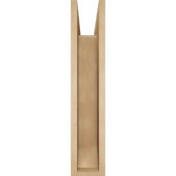 Ekena Millwork - BKTUR0554X24X28OLY06RCPR - Timberthane Faux Wood Olympic Style Bracket w/ Offset Brace, Slat Ends, 5 1/2"W x 24"D x 28"H, Primed Tan