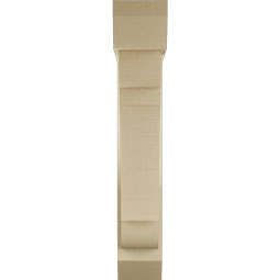 Ekena Millwork - BKTUR0554X24X32OLY06RCPR - Timberthane Faux Wood Olympic Style Bracket w/ Offset Brace, Slat Ends, 5 1/2"W x 24"D x 32"H, Primed Tan