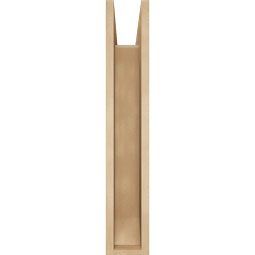 Ekena Millwork - BKTUR0554X24X32OLY06RCPR - Timberthane Faux Wood Olympic Style Bracket w/ Offset Brace, Slat Ends, 5 1/2"W x 24"D x 32"H, Primed Tan
