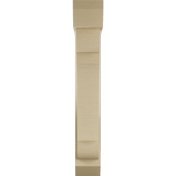 Ekena Millwork - BKTUR0554X24X36OLY06RCPR - Timberthane Faux Wood Olympic Style Bracket w/ Offset Brace, Slat Ends, 5 1/2"W x 24"D x 36"H, Primed Tan