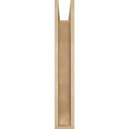 Ekena Millwork - BKTUR0554X24X36OLY06RCPR - Timberthane Faux Wood Olympic Style Bracket w/ Offset Brace, Slat Ends, 5 1/2"W x 24"D x 36"H, Primed Tan