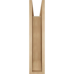 Ekena Millwork - BKTUR0554X26X26OLY06RCPR - Timberthane Faux Wood Olympic Style Bracket w/ Offset Brace, Slat Ends, 5 1/2"W x 26"D x 26"H, Primed Tan