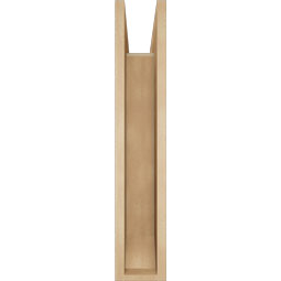Ekena Millwork - BKTUR0554X26X30OLY06RCPR - Timberthane Faux Wood Olympic Style Bracket w/ Offset Brace, Slat Ends, 5 1/2"W x 26"D x 30"H, Primed Tan