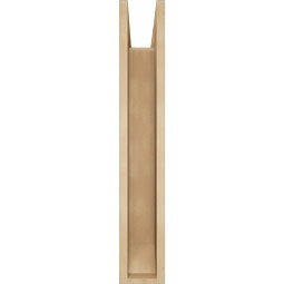 Ekena Millwork - BKTUR0554X26X34OLY06RCPR - Timberthane Faux Wood Olympic Style Bracket w/ Offset Brace, Slat Ends, 5 1/2"W x 26"D x 34"H, Primed Tan