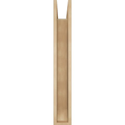 Ekena Millwork - BKTUR0554X26X38OLY06RCPR - Timberthane Faux Wood Olympic Style Bracket w/ Offset Brace, Slat Ends, 5 1/2"W x 26"D x 38"H, Primed Tan