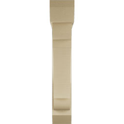 Ekena Millwork - BKTUR0554X28X32OLY06RCPR - Timberthane Faux Wood Olympic Style Bracket w/ Offset Brace, Slat Ends, 5 1/2"W x 28"D x 32"H, Primed Tan