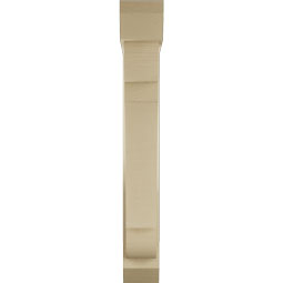 Ekena Millwork - BKTUR0554X28X40OLY06RCPR - Timberthane Faux Wood Olympic Style Bracket w/ Offset Brace, Slat Ends, 5 1/2"W x 28"D x 40"H, Primed Tan