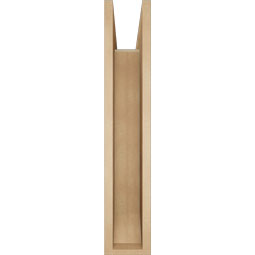 Ekena Millwork - BKTUR0554X30X30OLY06RCPR - Timberthane Faux Wood Olympic Style Bracket w/ Offset Brace, Slat Ends, 5 1/2"W x 30"D x 30"H, Primed Tan