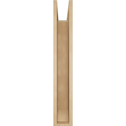 Ekena Millwork - BKTUR0554X30X36OLY06RCPR - Timberthane Faux Wood Olympic Style Bracket w/ Offset Brace, Slat Ends, 5 1/2"W x 30"D x 36"H, Primed Tan