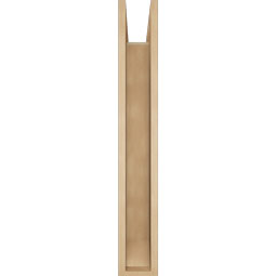 Ekena Millwork - BKTUR0554X30X38OLY06RCPR - Timberthane Faux Wood Olympic Style Bracket w/ Offset Brace, Slat Ends, 5 1/2"W x 30"D x 38"H, Primed Tan
