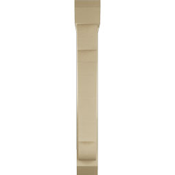 Ekena Millwork - BKTUR0554X30X42OLY06RCPR - Timberthane Faux Wood Olympic Style Bracket w/ Offset Brace, Slat Ends, 5 1/2"W x 30"D x 42"H, Primed Tan