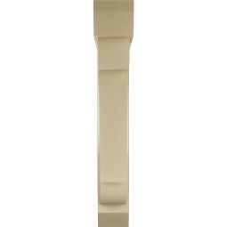Ekena Millwork - BKTUR0554X32X36OLY06RCPR - Timberthane Faux Wood Olympic Style Bracket w/ Offset Brace, Slat Ends, 5 1/2"W x 32"D x 36"H, Primed Tan