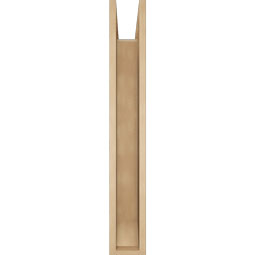 Ekena Millwork - BKTUR0554X32X38OLY06RCPR - Timberthane Faux Wood Olympic Style Bracket w/ Offset Brace, Slat Ends, 5 1/2"W x 32"D x 38"H, Primed Tan