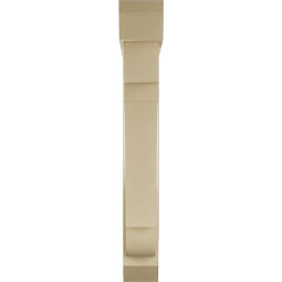 Ekena Millwork - BKTUR0554X32X40OLY06RCPR - Timberthane Faux Wood Olympic Style Bracket w/ Offset Brace, Slat Ends, 5 1/2"W x 32"D x 40"H, Primed Tan