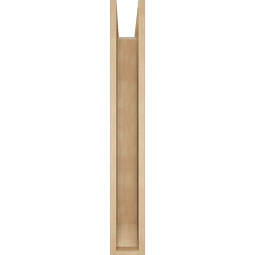 Ekena Millwork - BKTUR0554X32X40OLY06RCPR - Timberthane Faux Wood Olympic Style Bracket w/ Offset Brace, Slat Ends, 5 1/2"W x 32"D x 40"H, Primed Tan