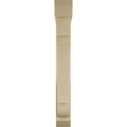 Ekena Millwork - BKTUR0554X32X44OLY06RCPR - Timberthane Faux Wood Olympic Style Bracket w/ Offset Brace, Slat Ends, 5 1/2"W x 32"D x 44"H, Primed Tan